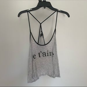je t’aime crop tank